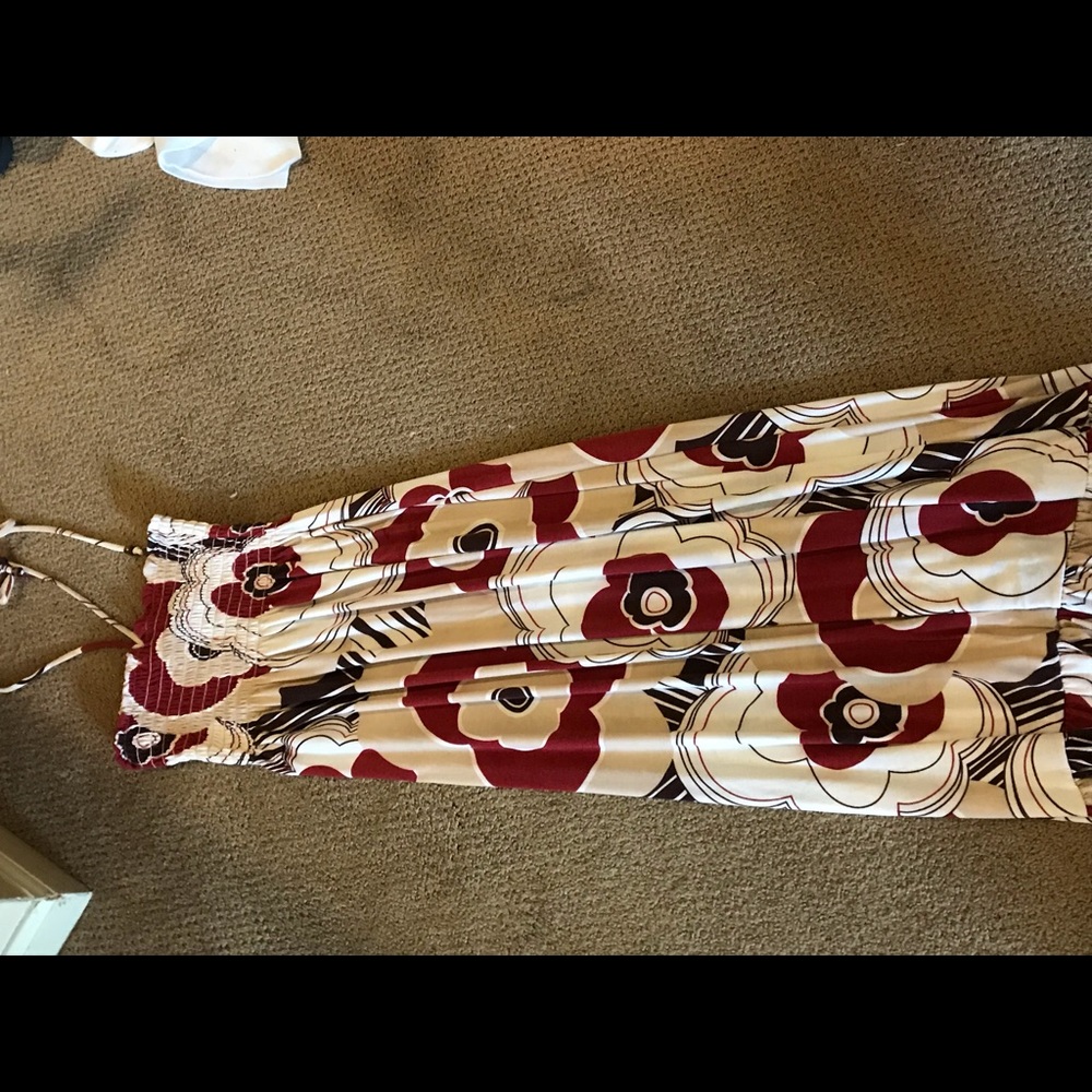 Full length strapless dress